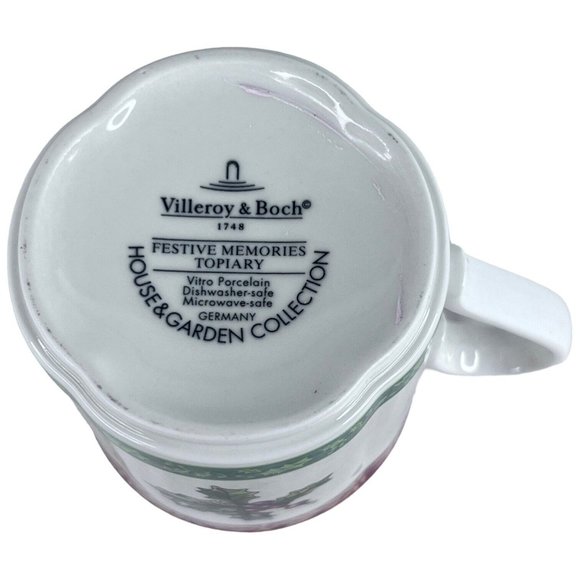 Villeroy & Boch Festive Memories Mug Topiary House And Garden Collection Holly - Picture 7 of 8